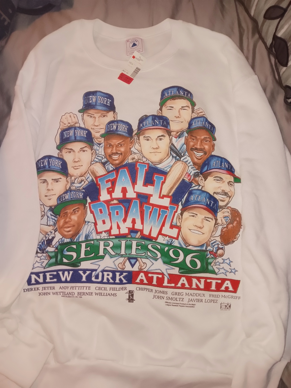 Delta White 'Fall Brawl Series '96' Graphic Crewneck